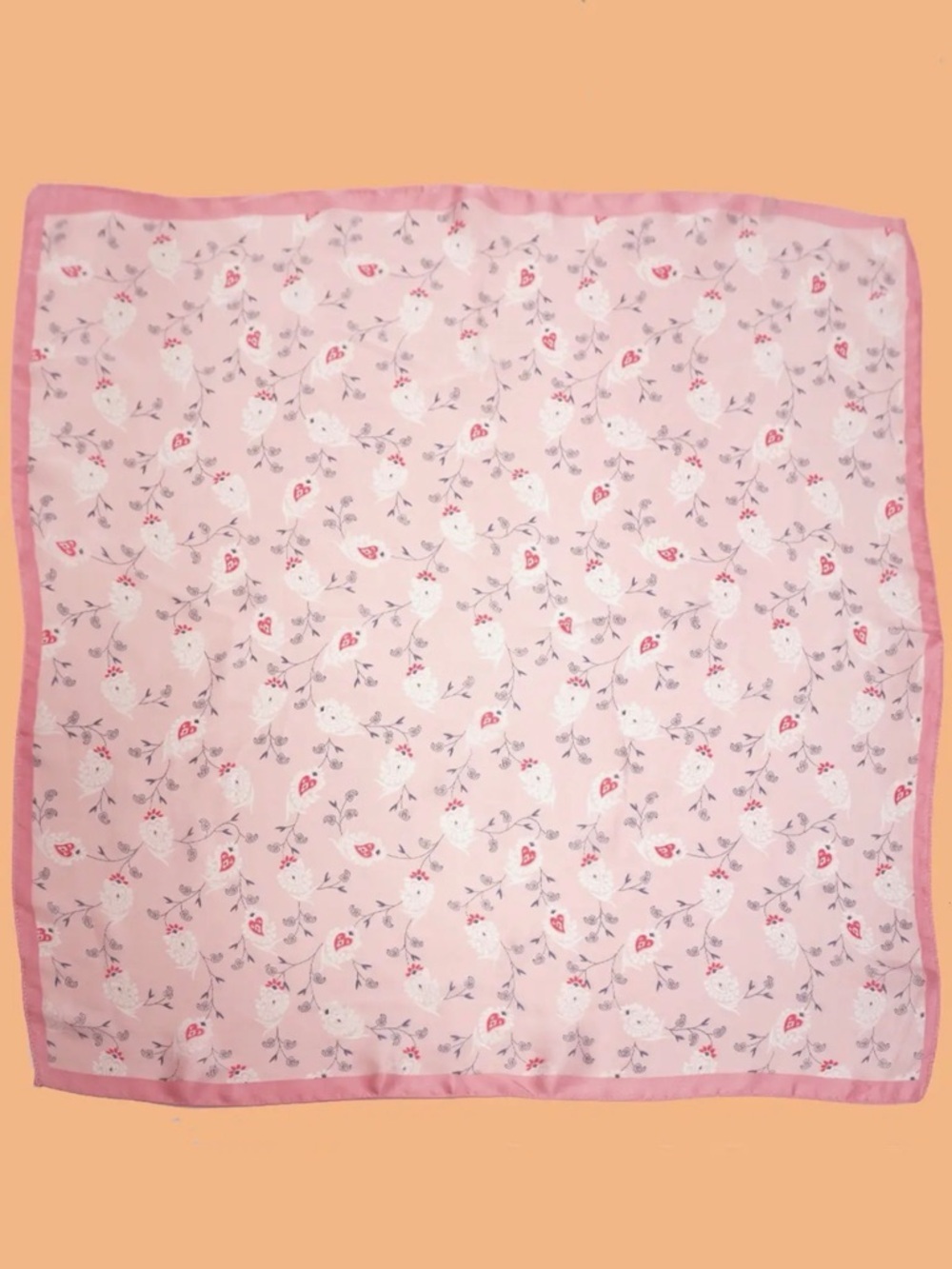 Pink Flower Print Scarf - Picture 2 of 4